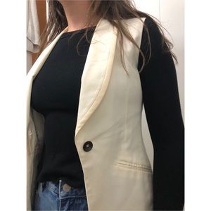RAG & BONE White+Nude Sleeveless Blazer Sz 2